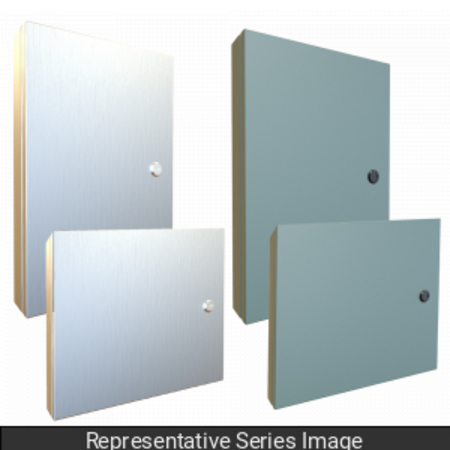 HAMMOND Solid Door Kit, Deep Hinged, 12.2 X 14.5, Steel/Gray 1481SDH1418